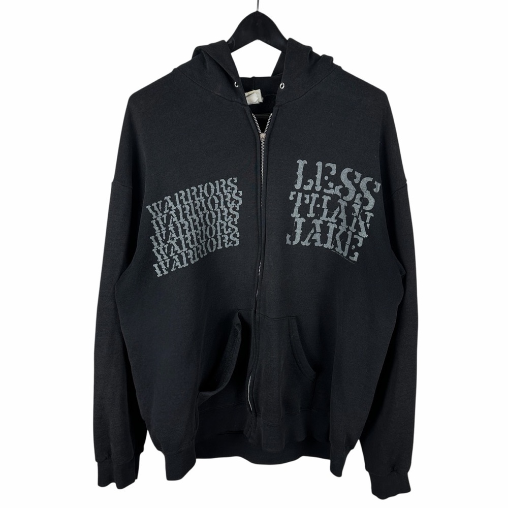 Vintage Y2K Less Than Jake Warriors Rock Band Promo Full Zip Hoodie Size XL